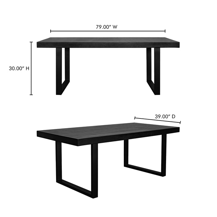 American Home Furniture | Moe's Home Collection - Jedrik Outdoor Dining Table Large Black