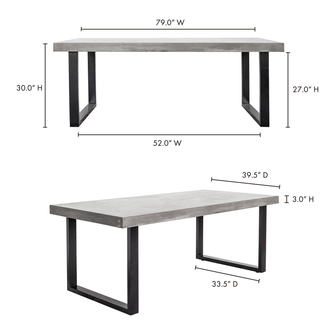 American Home Furniture | Moe's Home Collection - Jedrik Outdoor Dining Table Large