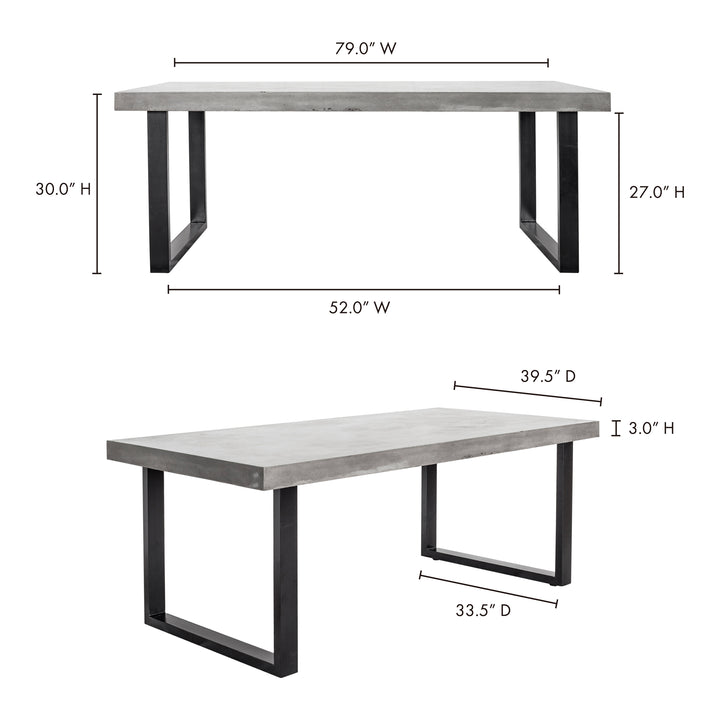 American Home Furniture | Moe's Home Collection - Jedrik Outdoor Dining Table Large