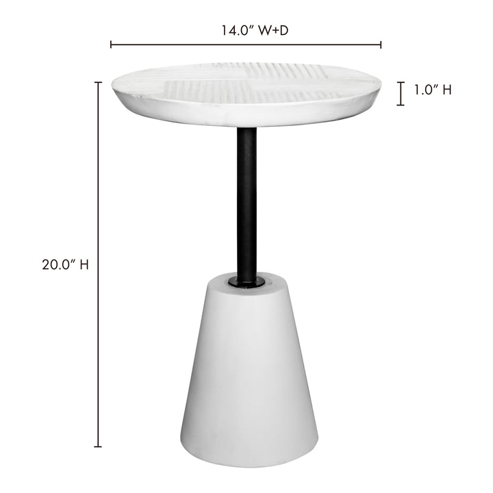 American Home Furniture | Moe's Home Collection - Foundation Outdoor Accent Table White
