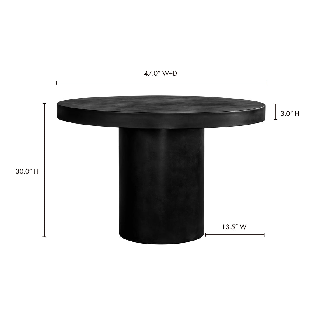American Home Furniture | Moe's Home Collection - Cassius Outdoor Dining Table Black