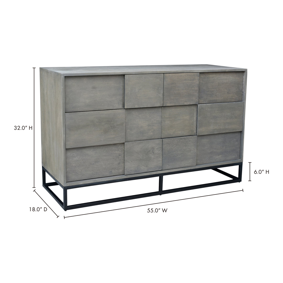 American Home Furniture | Moe's Home Collection - Felix 6 Drawer Dresser
