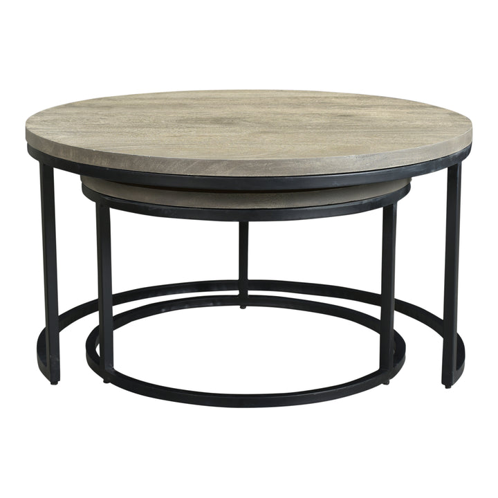 American Home Furniture | Moe's Home Collection - Drey Round Nesting Coffee Tables Set Of 2