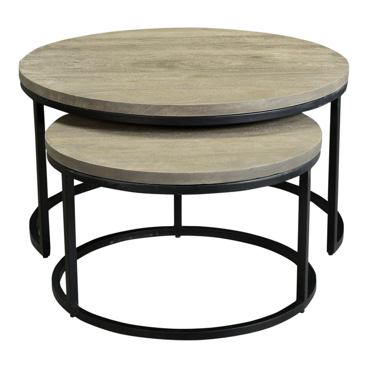 American Home Furniture | Moe's Home Collection - Drey Round Nesting Coffee Tables Set Of 2