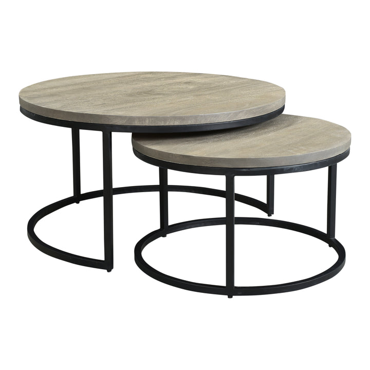 American Home Furniture | Moe's Home Collection - Drey Round Nesting Coffee Tables Set Of 2