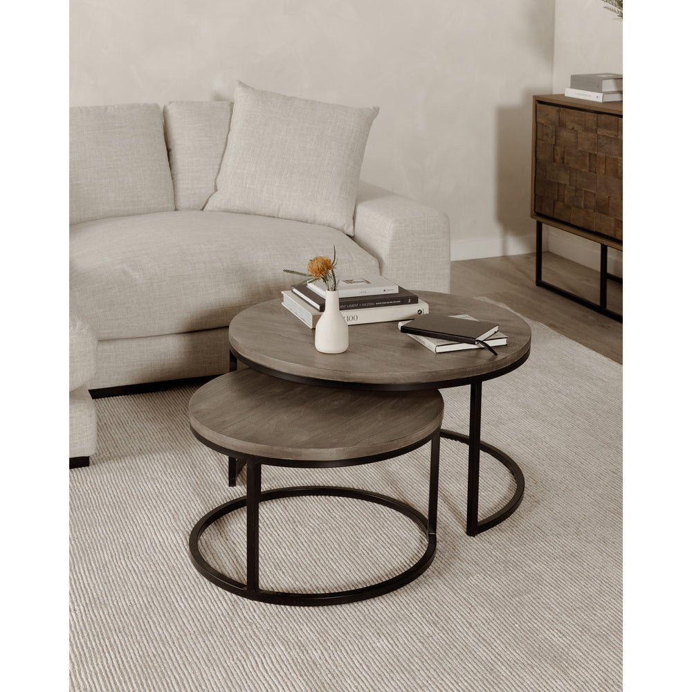 American Home Furniture | Moe's Home Collection - Drey Round Nesting Coffee Tables Set Of 2