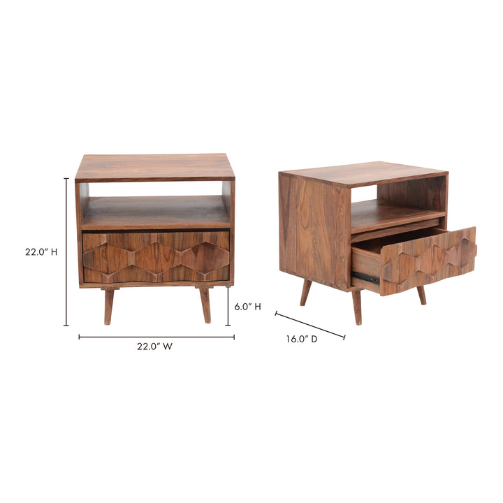 American Home Furniture | Moe's Home Collection - O2 Nightstand Brown