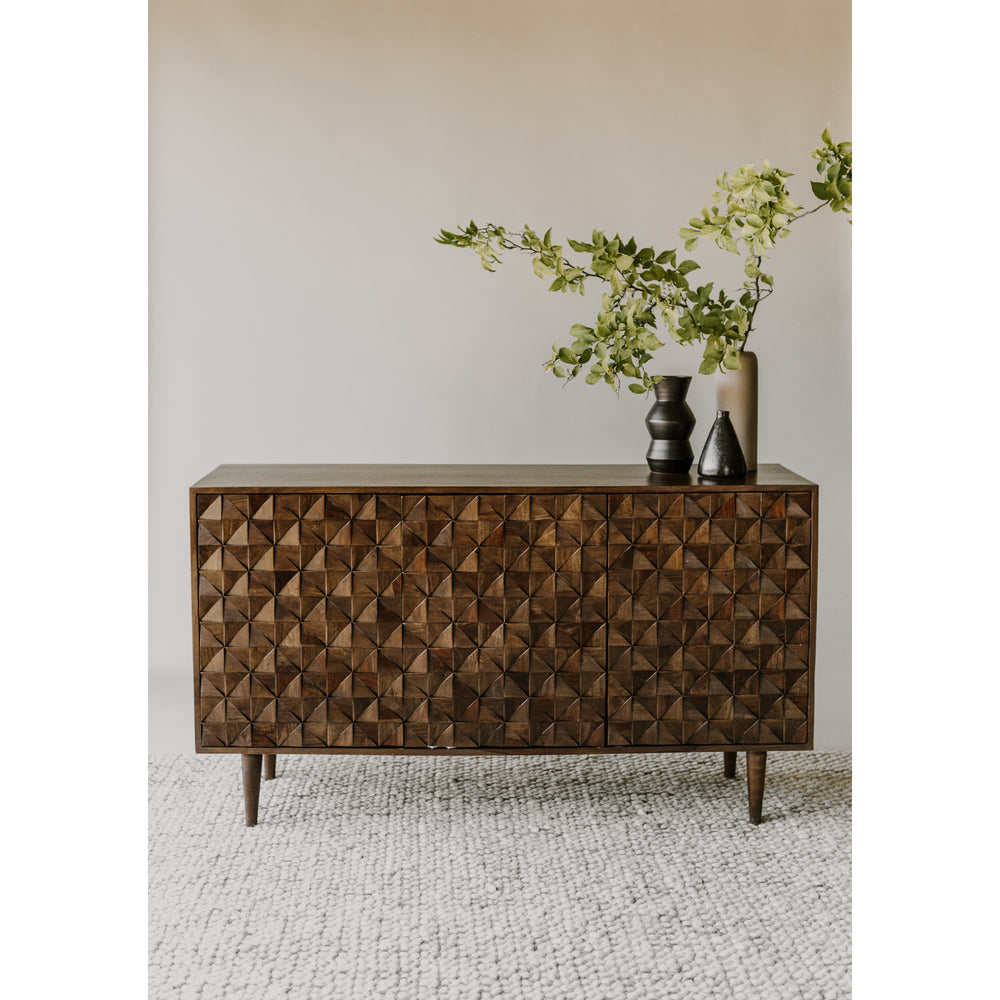 American Home Furniture | Moe's Home Collection - Pablo 3 Door Sideboard Brown