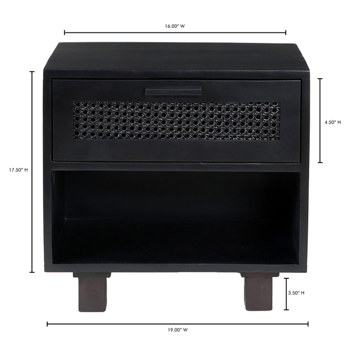 American Home Furniture | Moe's Home Collection - Ashton Nightstand Black