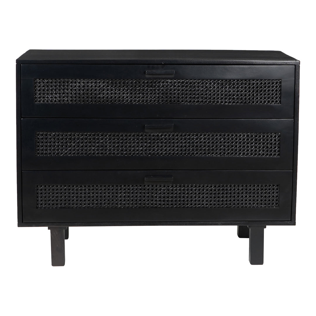 American Home Furniture | Moe's Home Collection - Ashton 3 Drawer Nightstand Black