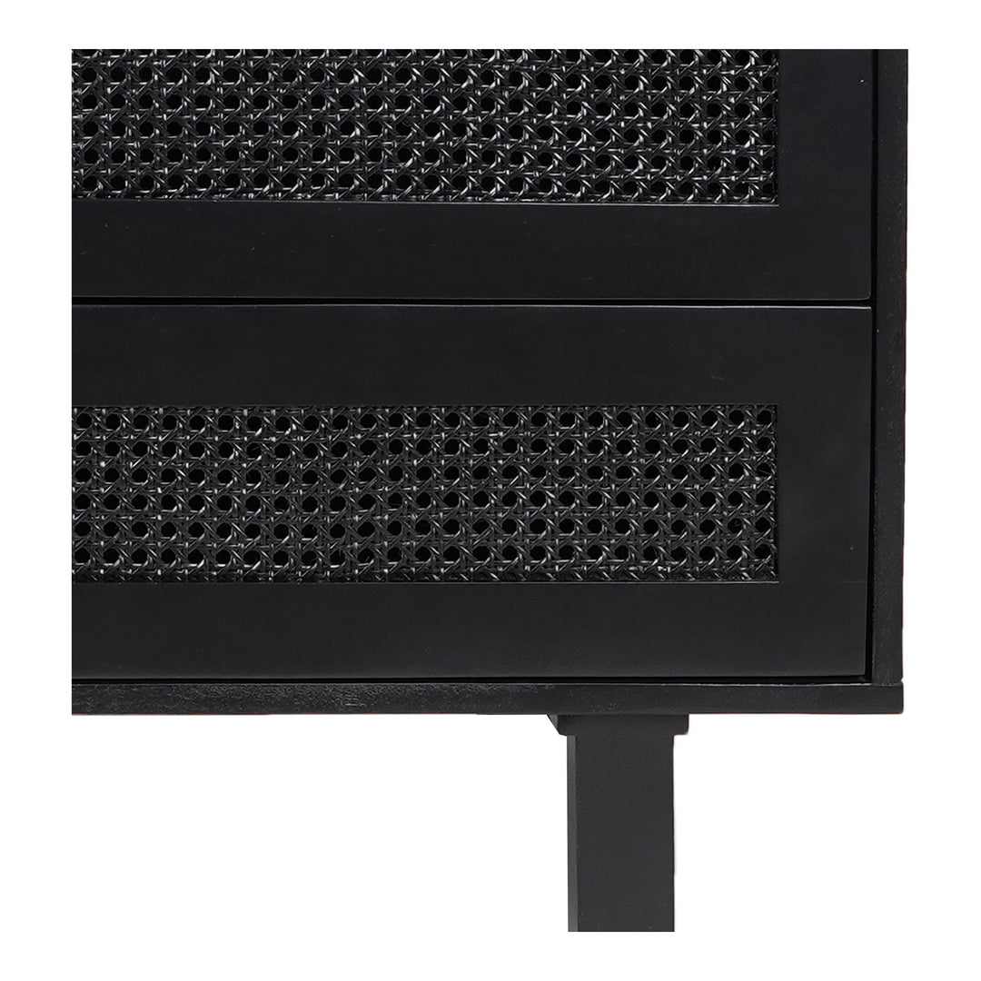 American Home Furniture | Moe's Home Collection - Ashton 3 Drawer Nightstand Black