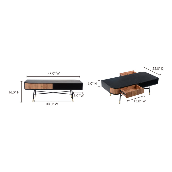 American Home Furniture | Moe's Home Collection - Bezier Coffee Table