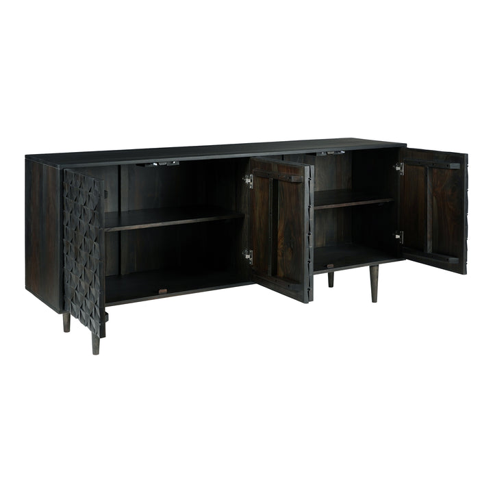American Home Furniture | Moe's Home Collection - Pablo 4 Door Sideboard Black