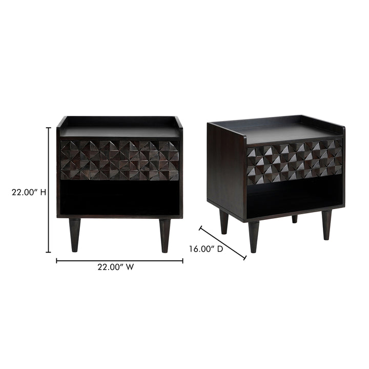 American Home Furniture | Moe's Home Collection - Pablo Nightstand Black