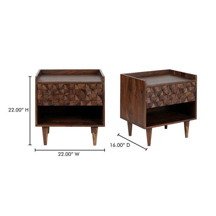 American Home Furniture | Moe's Home Collection - Pablo Nightstand Brown