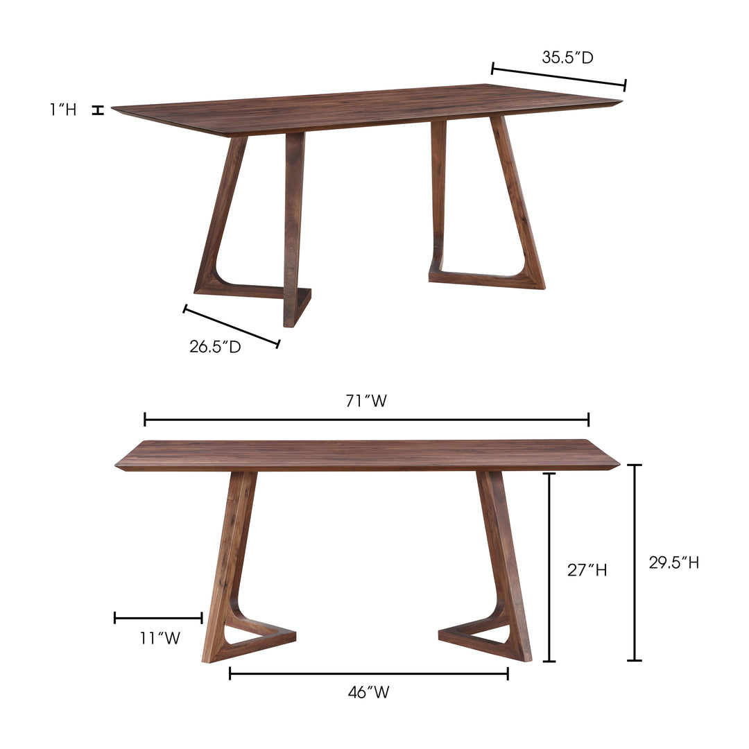 American Home Furniture | Moe's Home Collection - Godenza Dining Table Rectangular Walnut