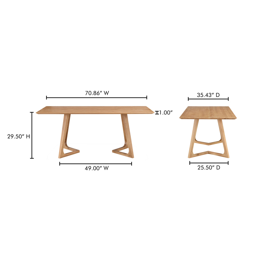 American Home Furniture | Moe's Home Collection - Godenza Dining Table Rectangular Oak