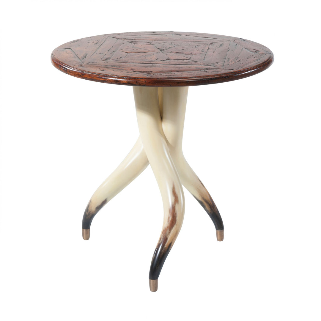 The Longhorn Side Table - Theodore Alexander - AmericanHomeFurniture