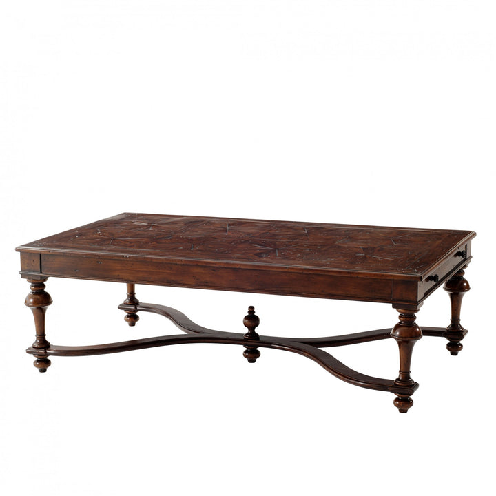The Rustic Parquetry Cocktail Table - Theodore Alexander - AmericanHomeFurniture