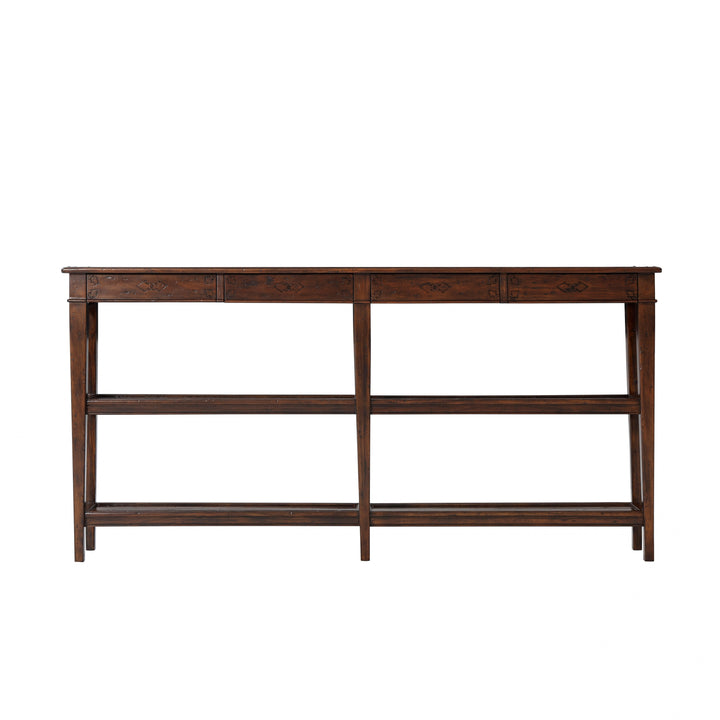 Village Console Table - Theodore Alexander - AmericanHomeFurniture