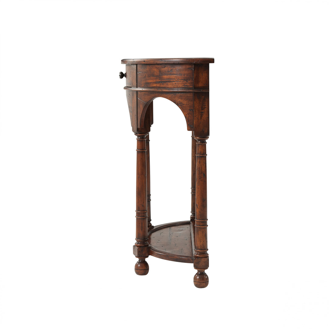 The Bowfront Country Console Table - Theodore Alexander - AmericanHomeFurniture