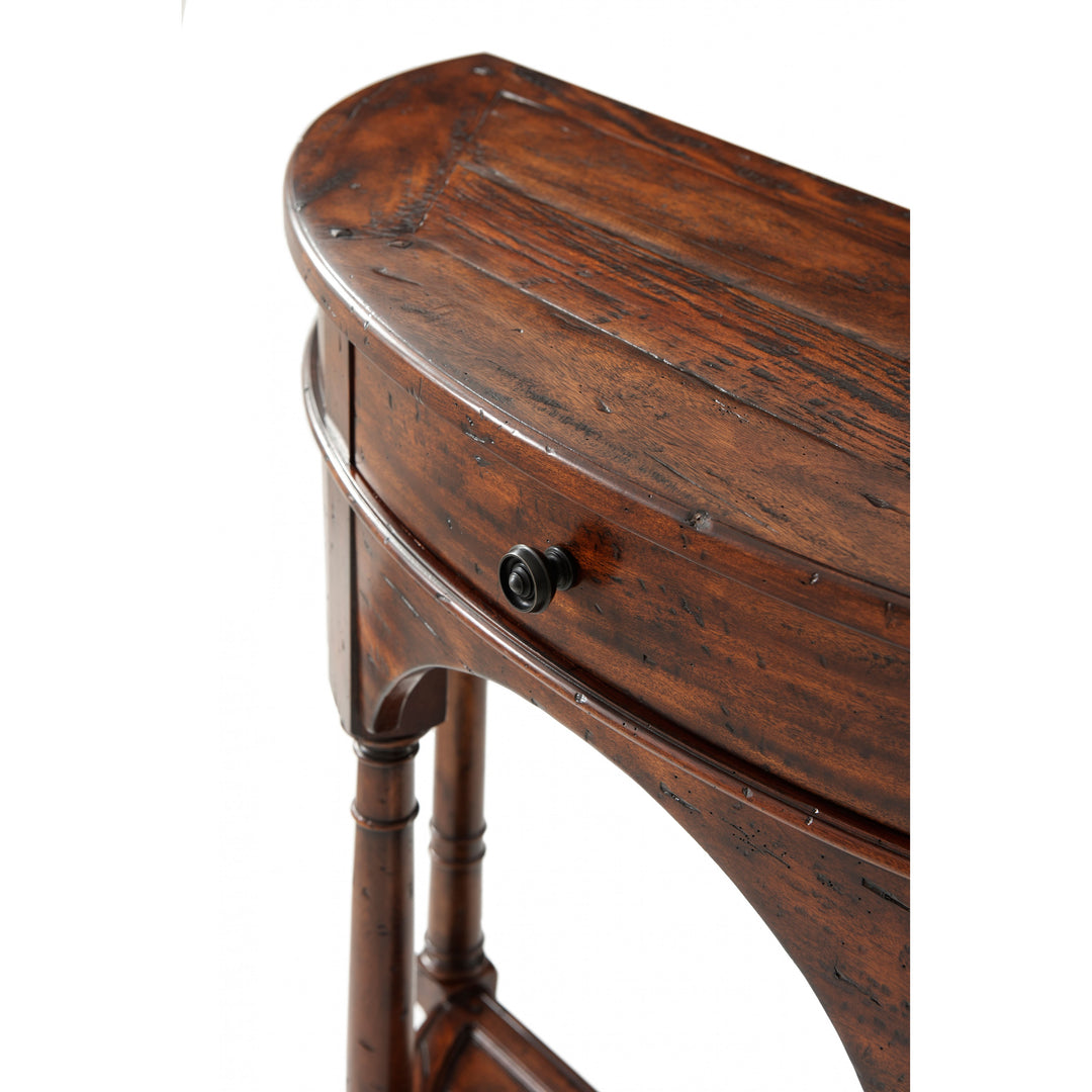The Bowfront Country Console Table - Theodore Alexander - AmericanHomeFurniture