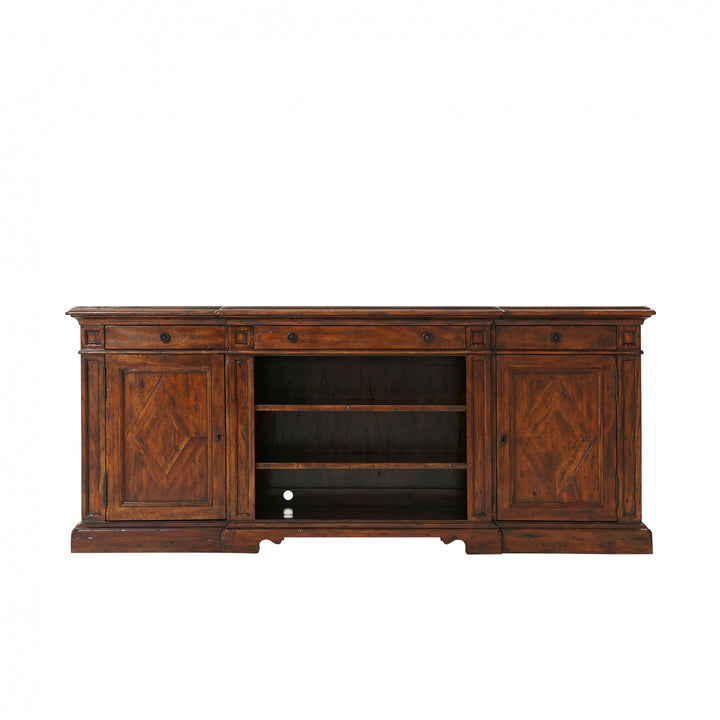 Country Entertainment TV cabinet - Theodore Alexander - AmericanHomeFurniture