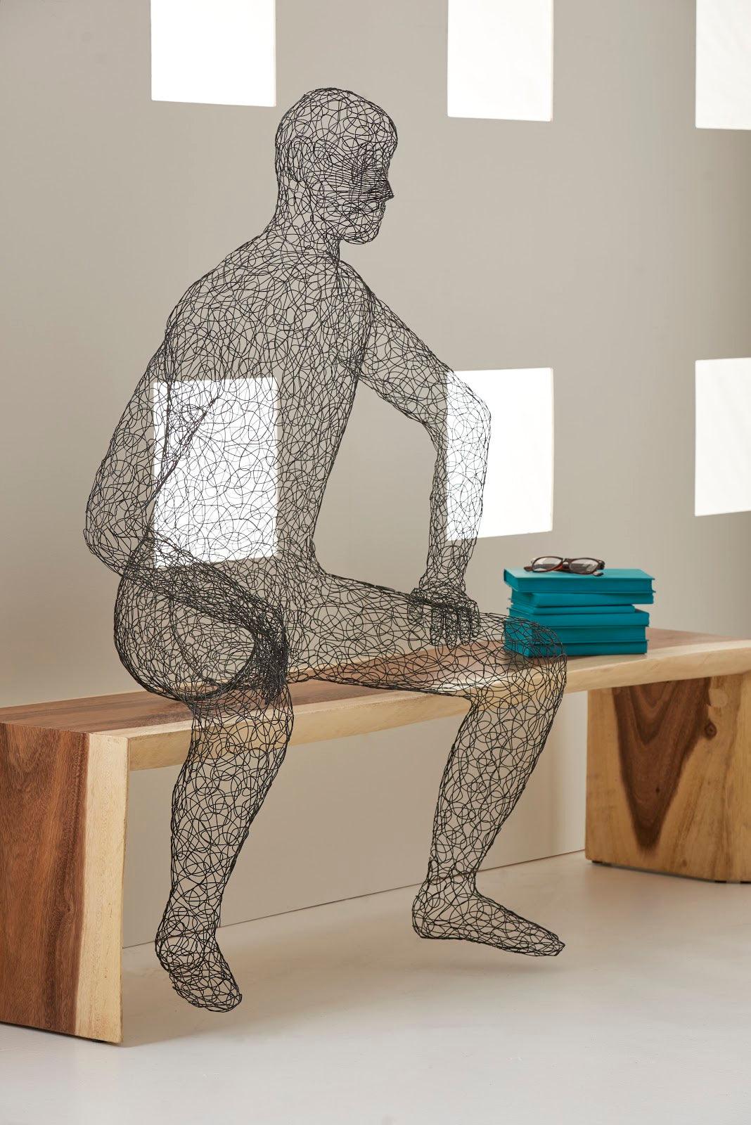 Phillips Collection Crazy Wire Lounging Male DECORATIVE OBJECTS