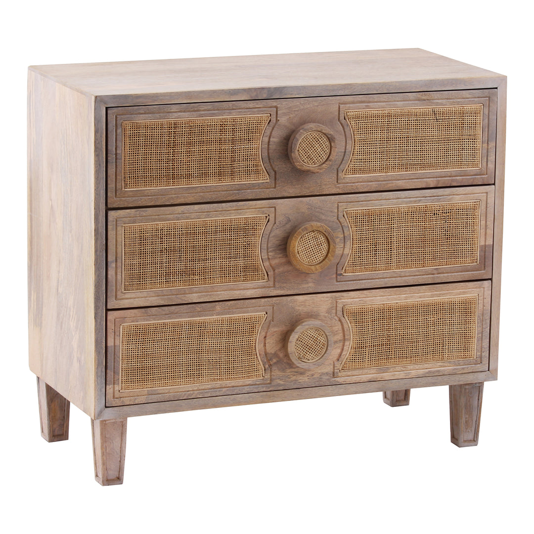 American Home Furniture | Moe's Home Collection - Dobby 3 Drawer Nightstand