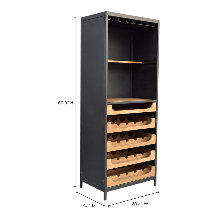 American Home Furniture | Moe's Home Collection - Chefs Teak Wine Bar