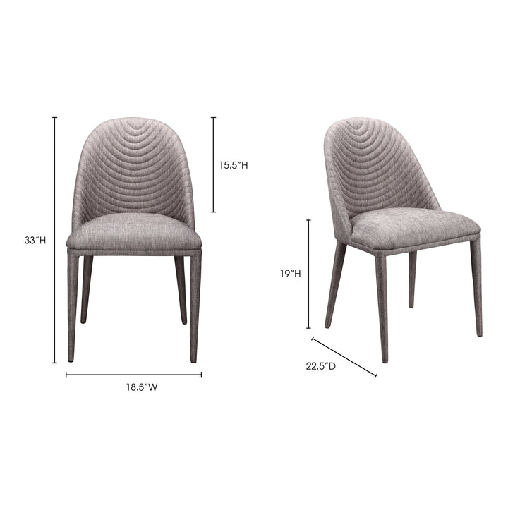 American Home Furniture | Moe's Home Collection - Libby Dining Chair Grey-Set Of Two