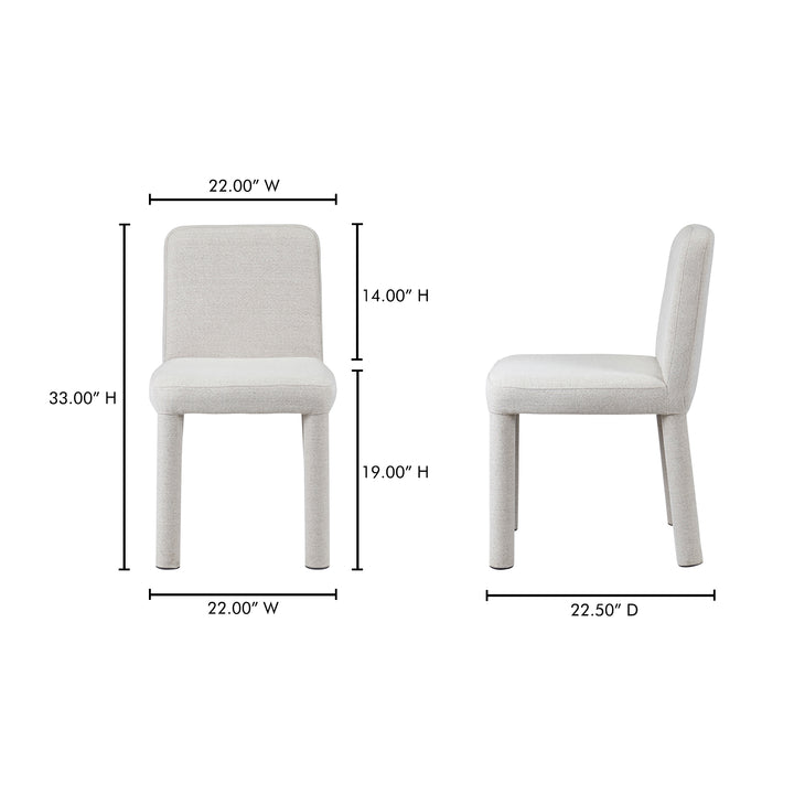 American Home Furniture | Moe's Home Collection - Place Dining Chair Light Grey-Set Of Two