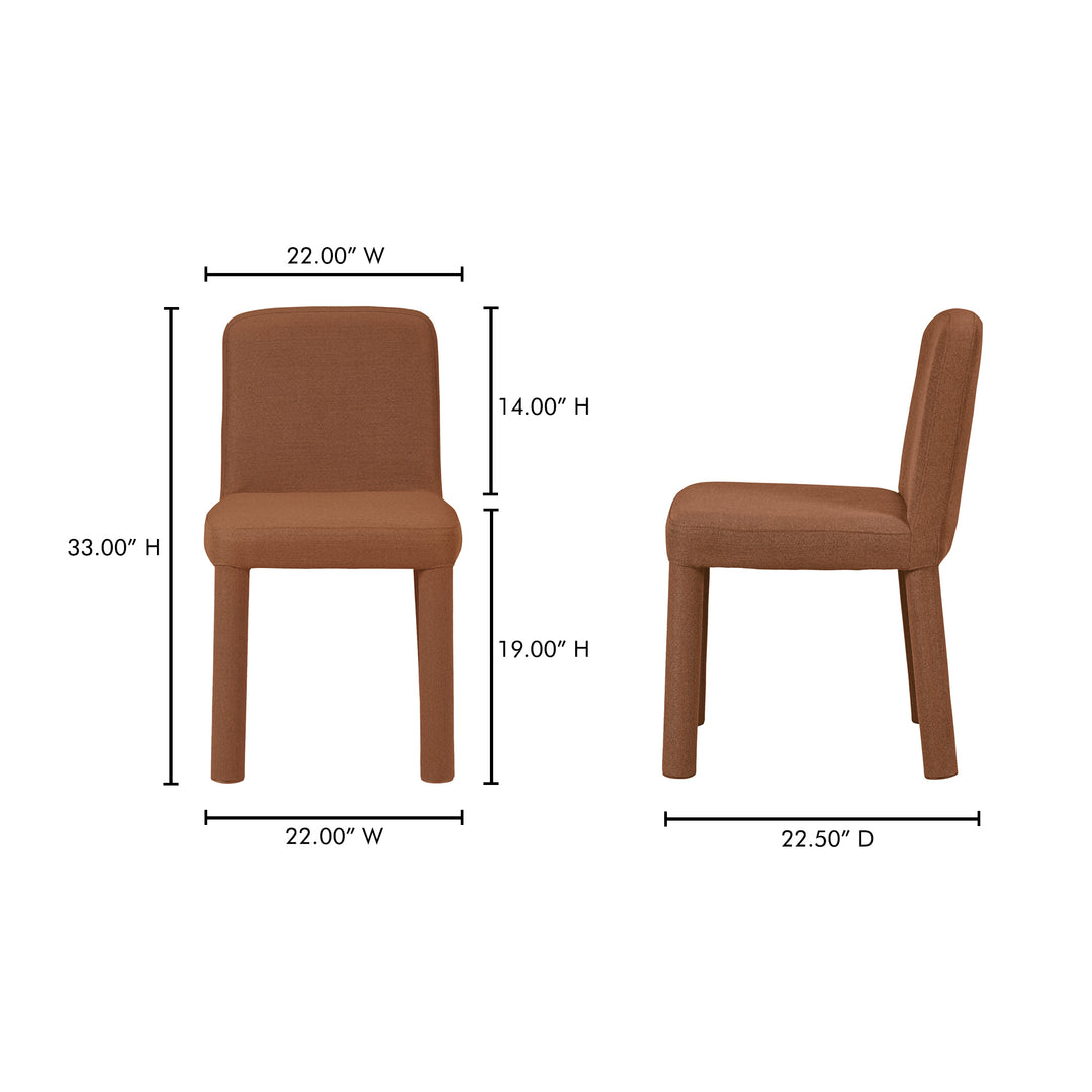 American Home Furniture | Moe's Home Collection - Place Dining Chair Rust-Set Of Two