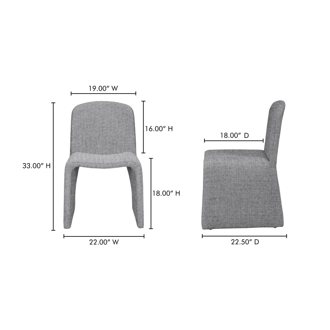 American Home Furniture | Moe's Home Collection - Ella Dining Chair Heather Grey