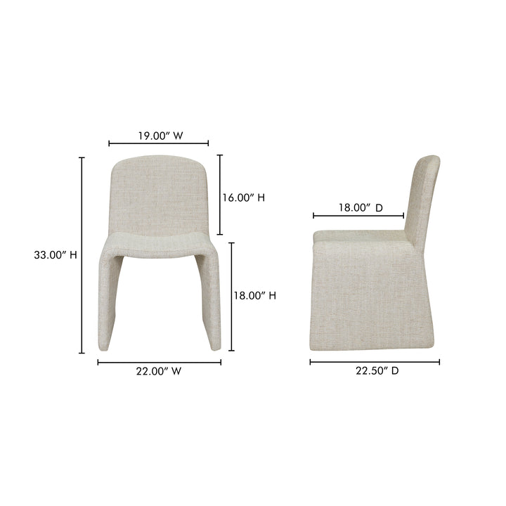 American Home Furniture | Moe's Home Collection - Ella Dining Chair Heather Beige