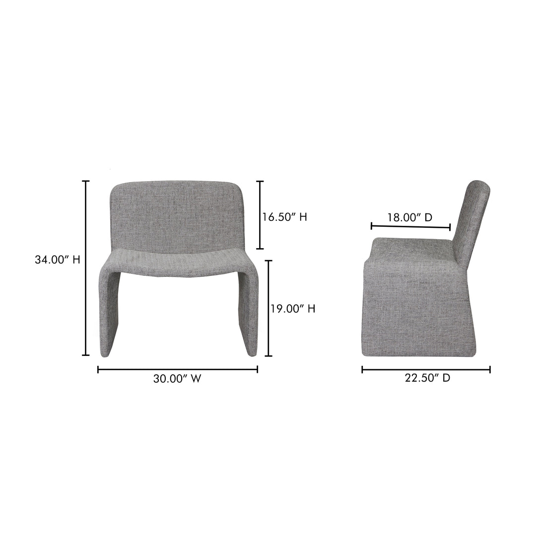 American Home Furniture | Moe's Home Collection - Ella Accent Chair Heather Grey