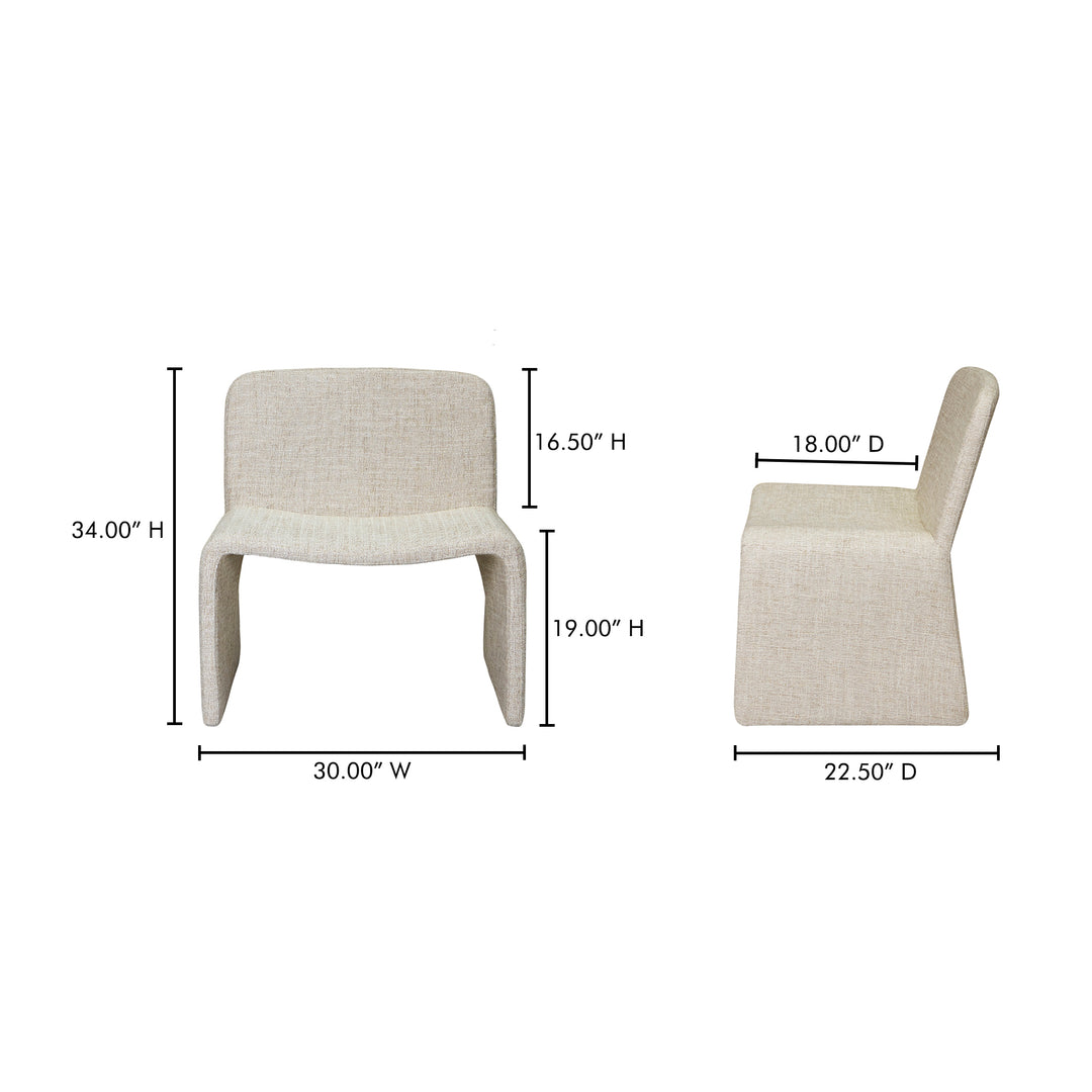 American Home Furniture | Moe's Home Collection - Ella Accent Chair Heather Beige