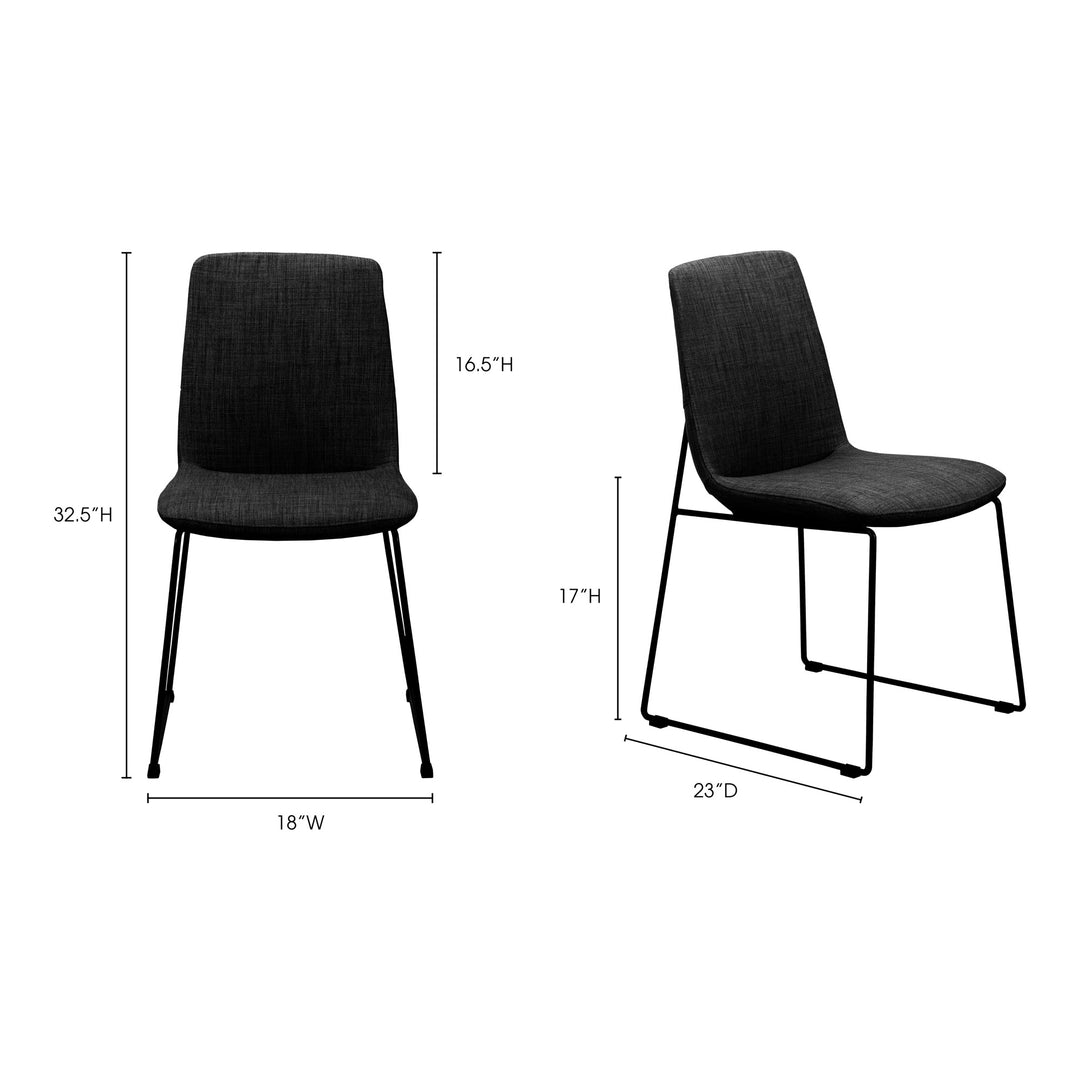 American Home Furniture | Moe's Home Collection - Ruth Dining Chair Black-Set Of Two