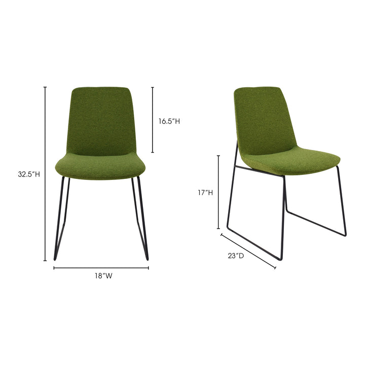 American Home Furniture | Moe's Home Collection - Ruth Dining Chair Green-Set Of Two