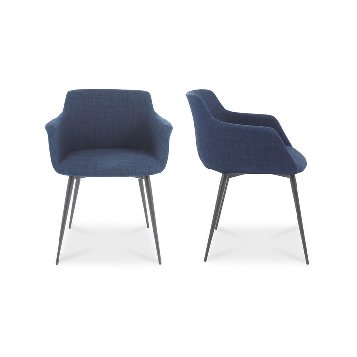 American Home Furniture | Moe's Home Collection - Ronda Arm Chair Blue-Set Of Two