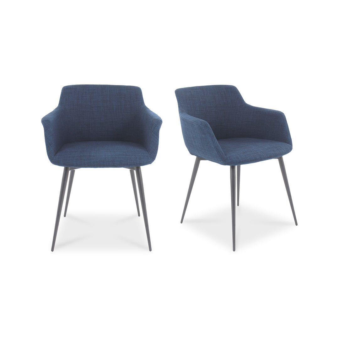 American Home Furniture | Moe's Home Collection - Ronda Arm Chair Blue-Set Of Two