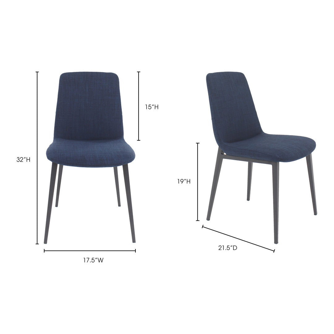 American Home Furniture | Moe's Home Collection - Kito Dining Chair Blue-Set Of Two