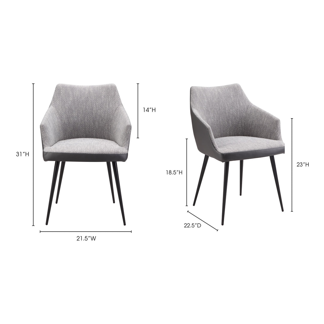 American Home Furniture | Moe's Home Collection - Beckett Dining Chair Grey