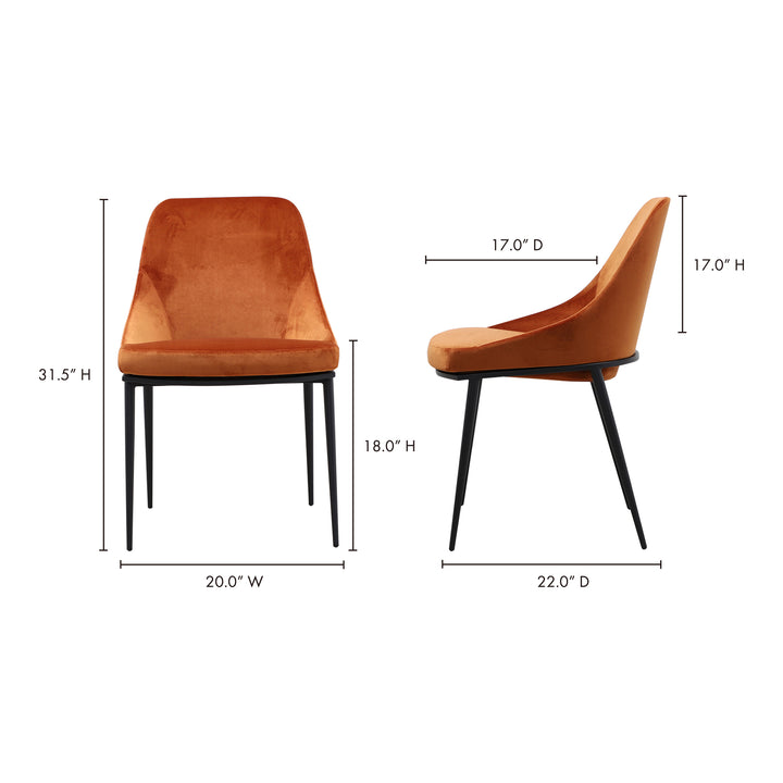 American Home Furniture | Moe's Home Collection - Sedona Dining Chair Amber-Set Of Two