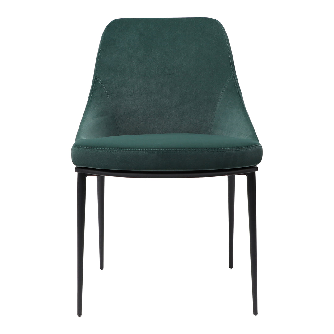 American Home Furniture | Moe's Home Collection - Sedona Dining Chair Green Velvet-Set Of Two