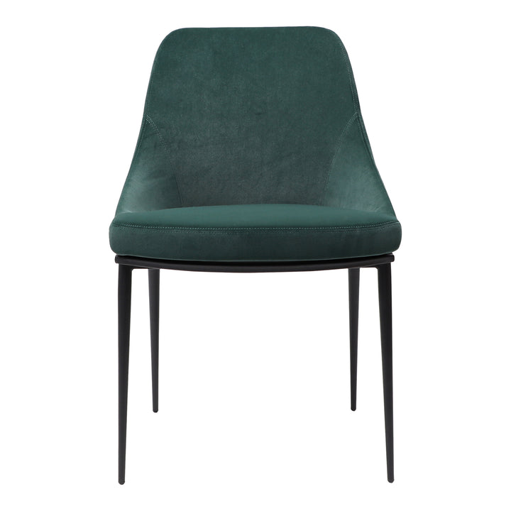 American Home Furniture | Moe's Home Collection - Sedona Dining Chair Green Velvet-Set Of Two