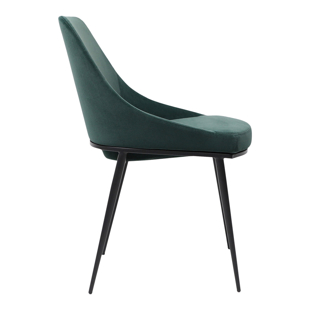 American Home Furniture | Moe's Home Collection - Sedona Dining Chair Green Velvet-Set Of Two