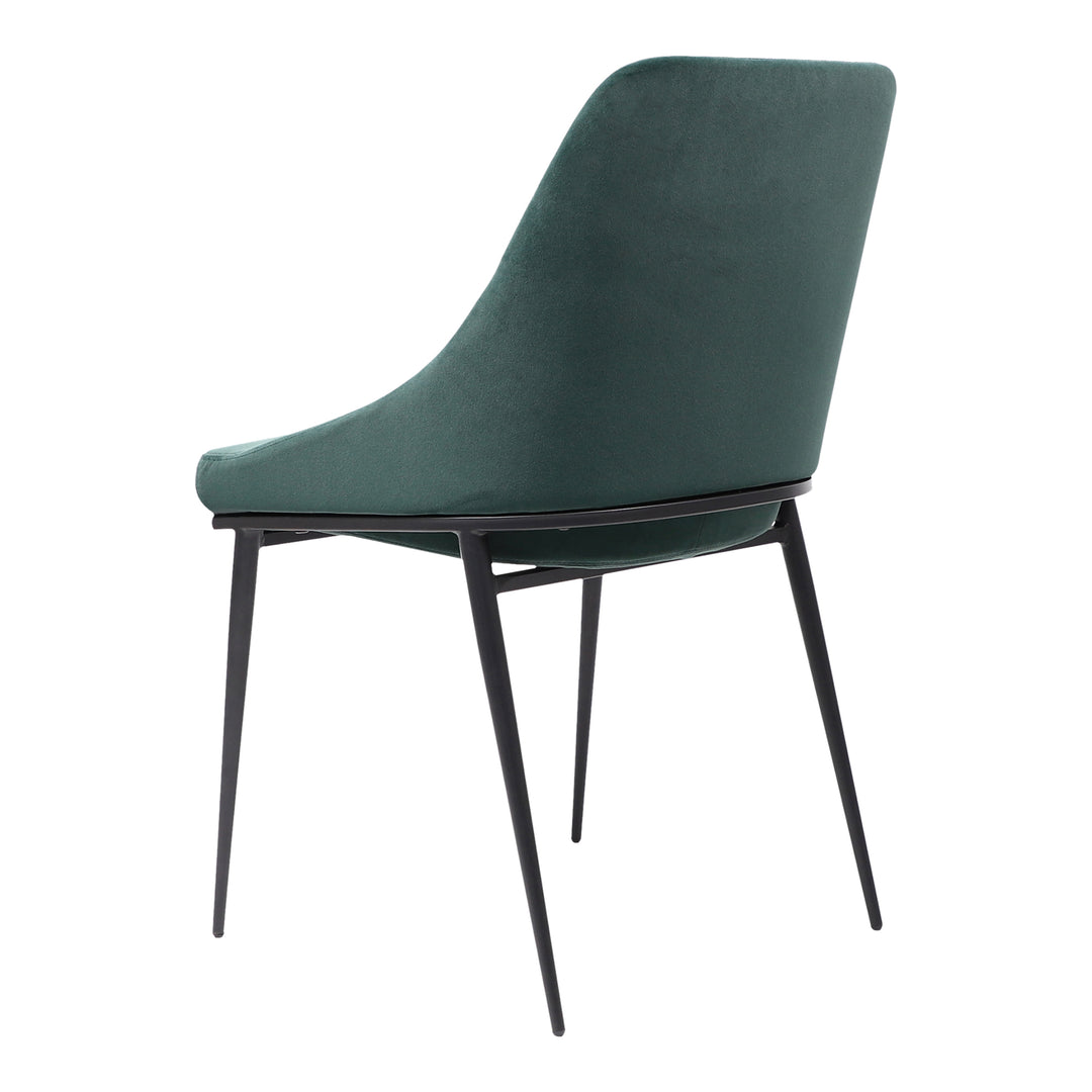 American Home Furniture | Moe's Home Collection - Sedona Dining Chair Green Velvet-Set Of Two