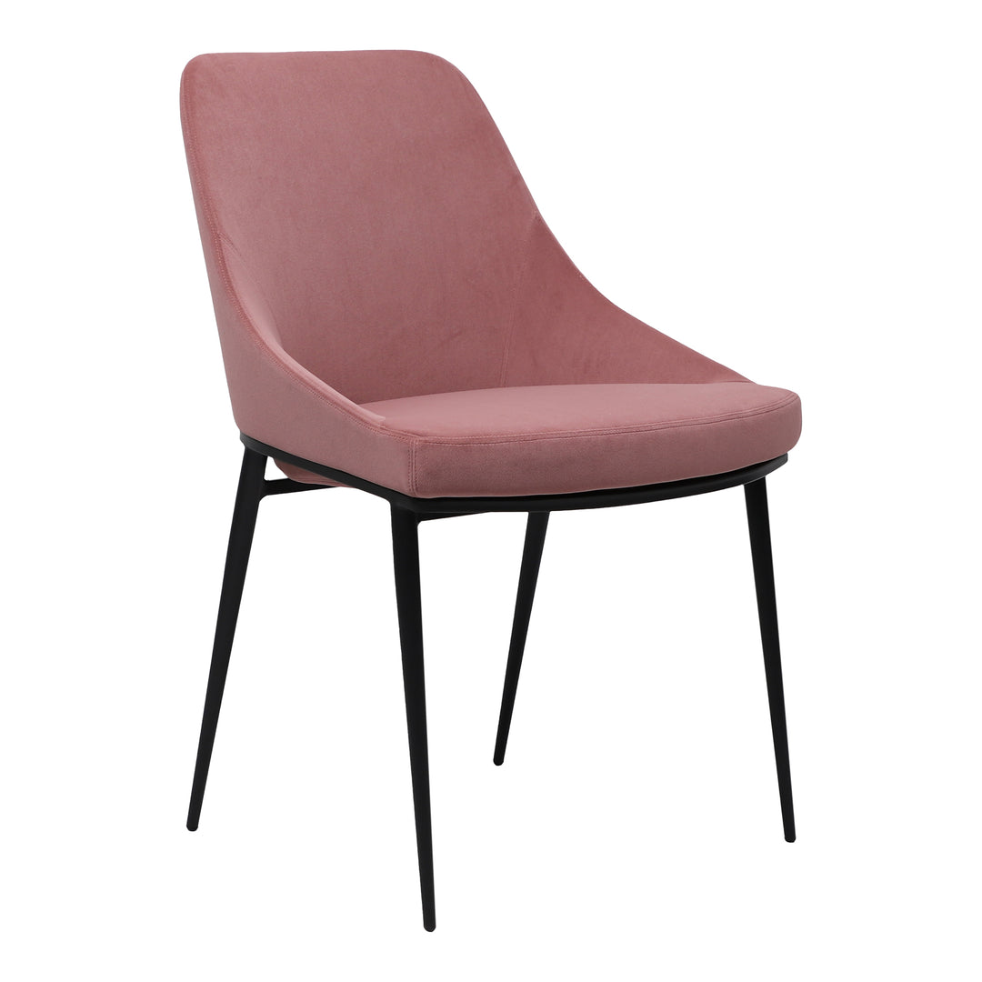 American Home Furniture | Moe's Home Collection - Sedona Dining Chair Pink Velvet-Set Of Two