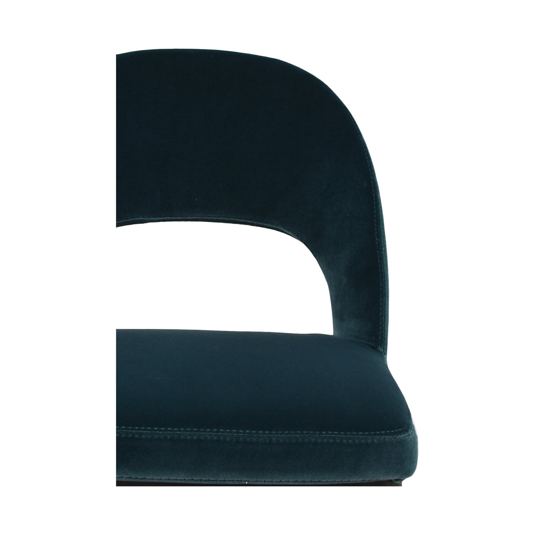 American Home Furniture | Moe's Home Collection - Roger Counter Stool Teal Velvet